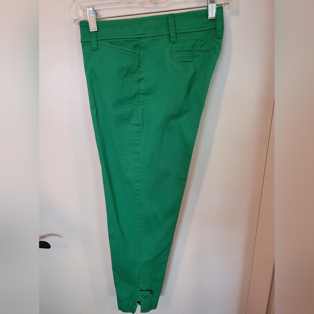 Talbots 0P Perfect Crop Pants Green